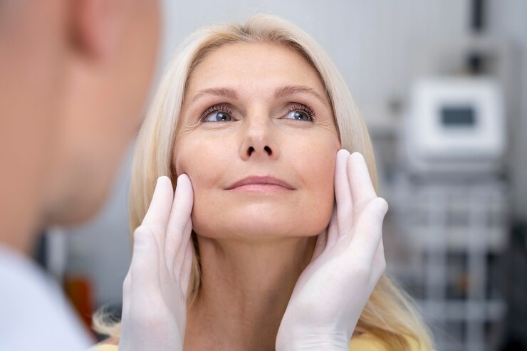 close up doctor checking smiley woman 23 2149103555