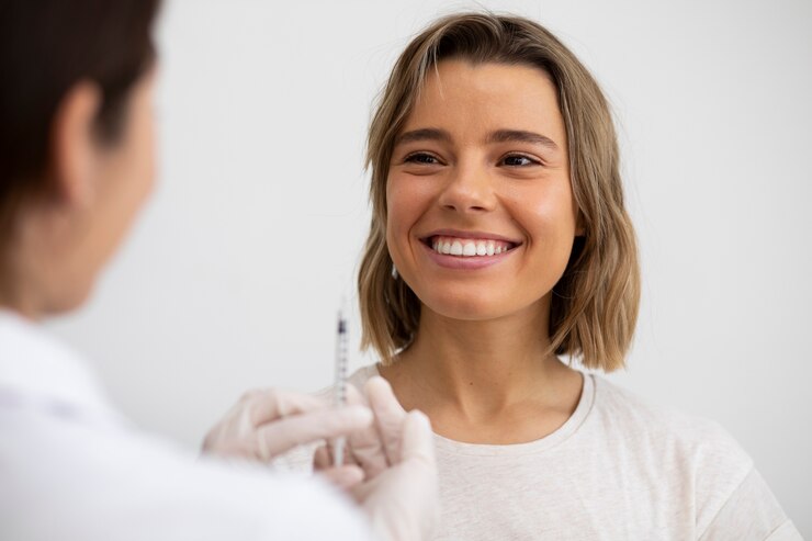 close up smiley woman clinic 23 2149313508